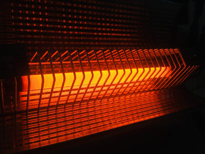 Photo of heater with red coils providing heat